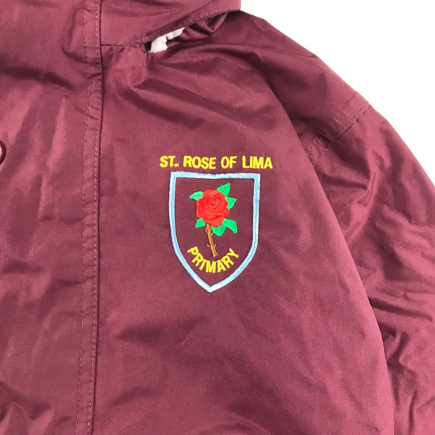 St. Rose of Lima Primary School Burgundy Reversible Jacket Age 5-6