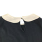 Monoprix blouse 7-8 years black navy style collared top