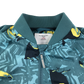 Polarn O Pyret Bomber Jacket 9-10 Years Turquoise with Toucan Palm Print