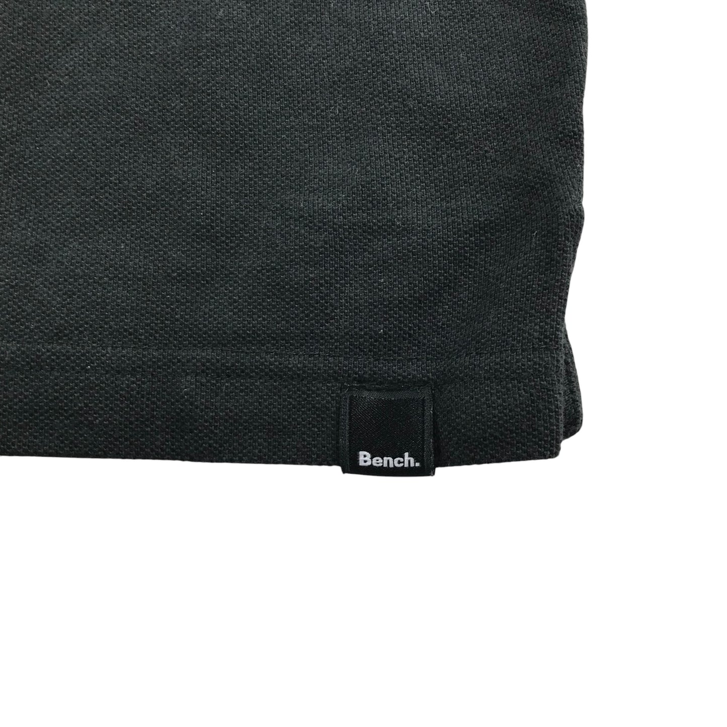 Bench Polo shirt men's L black plain with logo