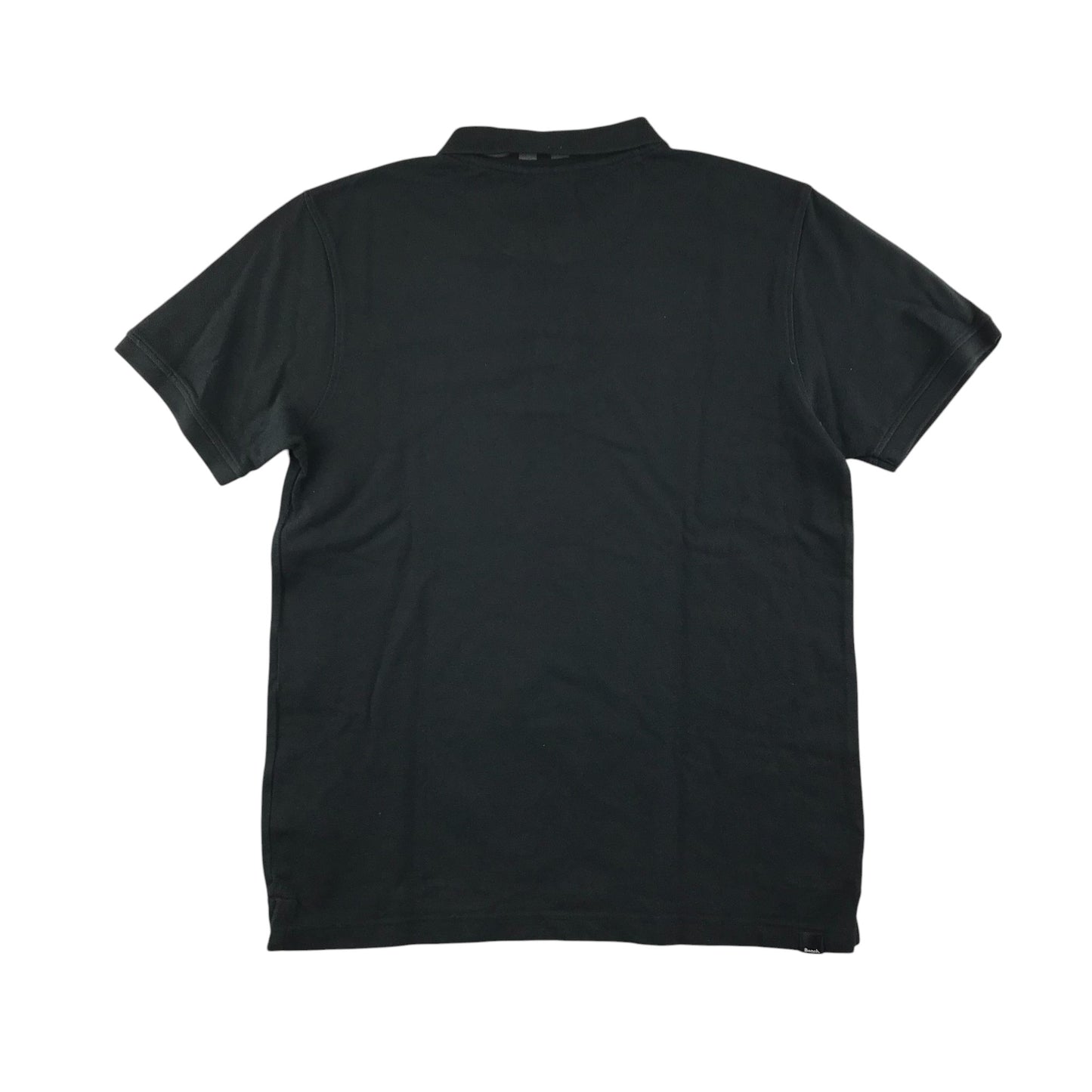 Bench Polo shirt men's L black plain with logo