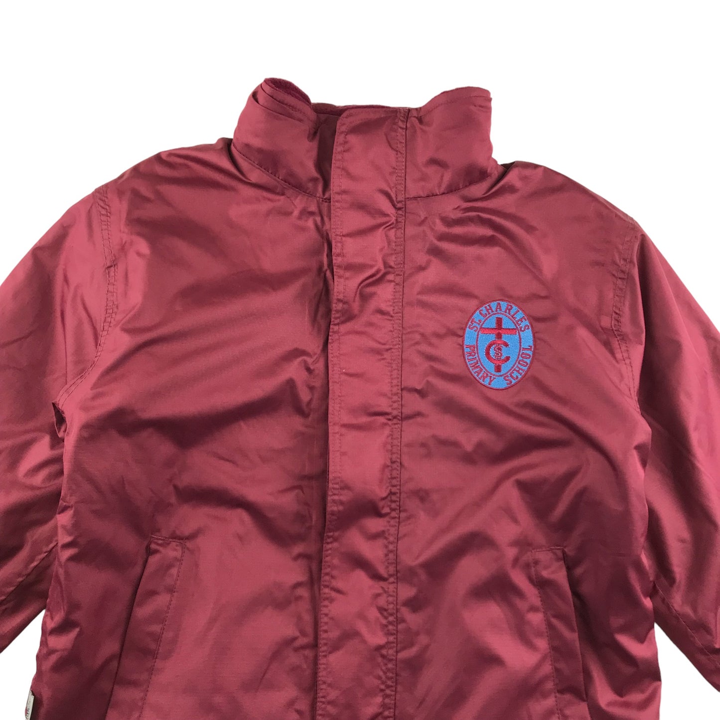 St. Charles' Primary School Burgundy Reversible Jacket Age 5-6