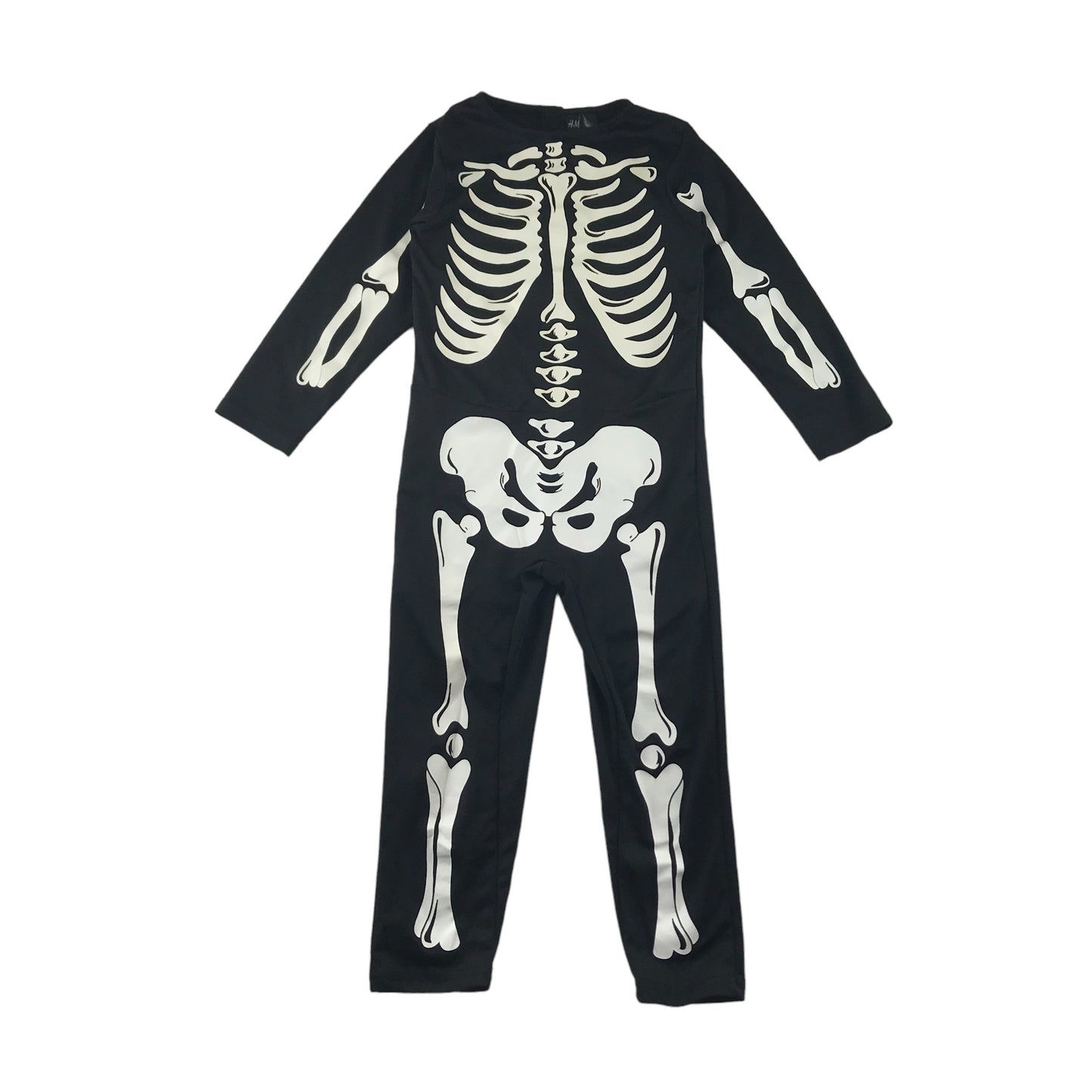 H&M Costume 5-6 Years Black Skeleton onesie