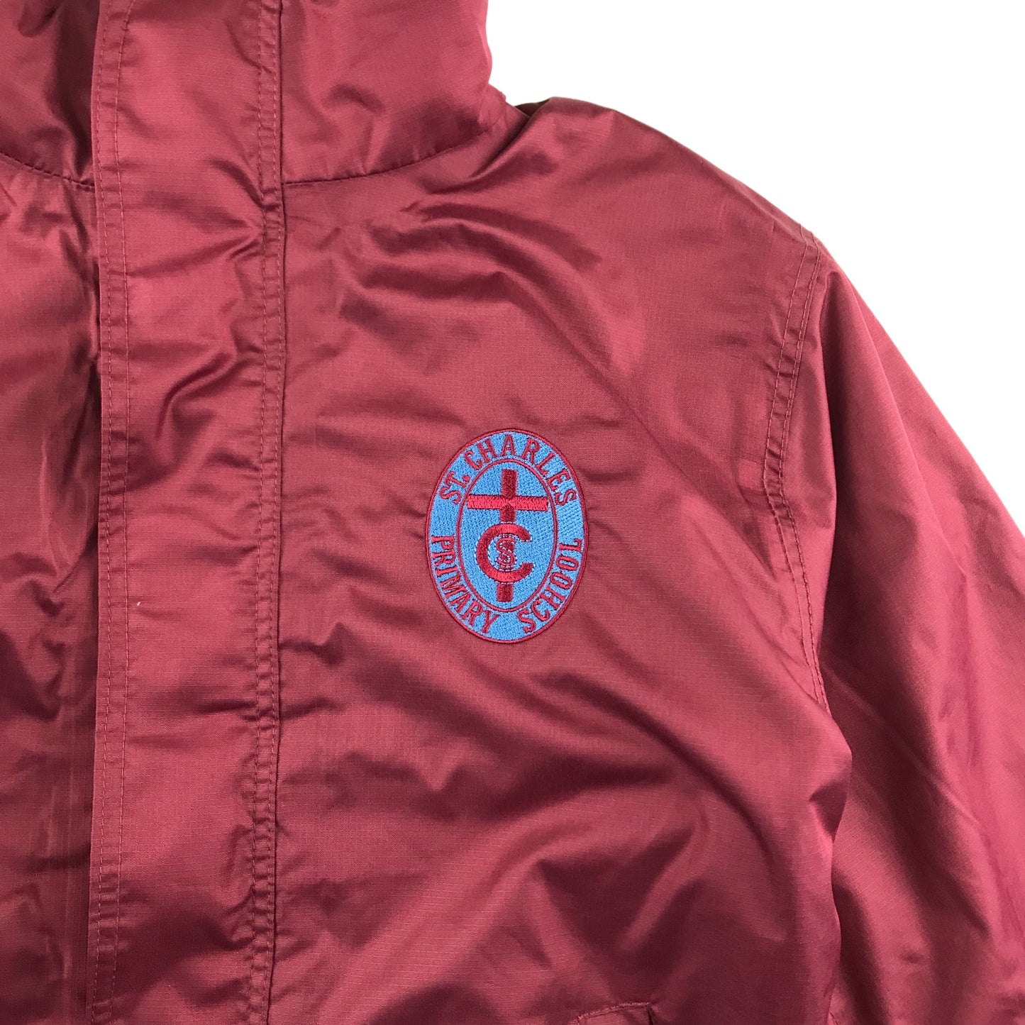 St. Charles' Primary School Burgundy Reversible Jacket Age 5-6