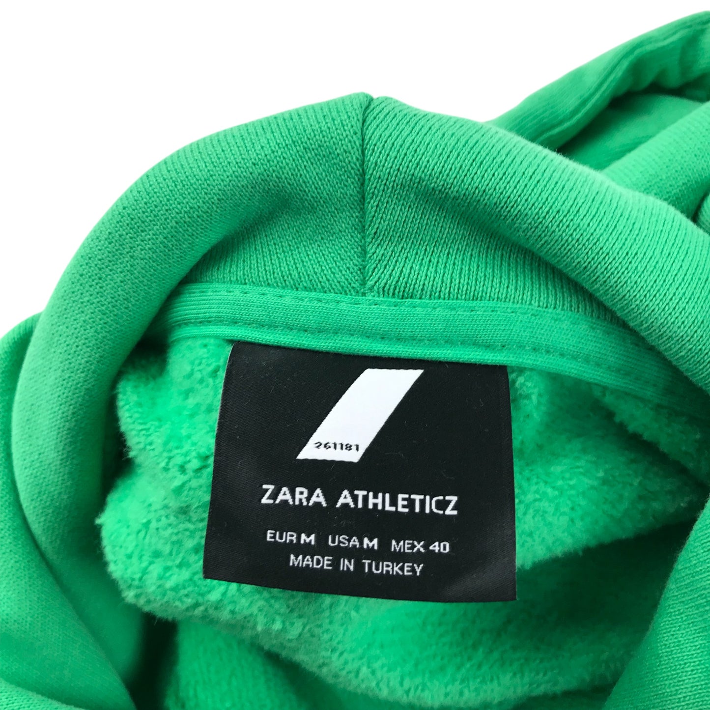 Zara Athleticz hoodie men's M light green plain