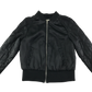 H&M Bomber Jacket 10-11 Years Black with Sleeve Stitch Detail
