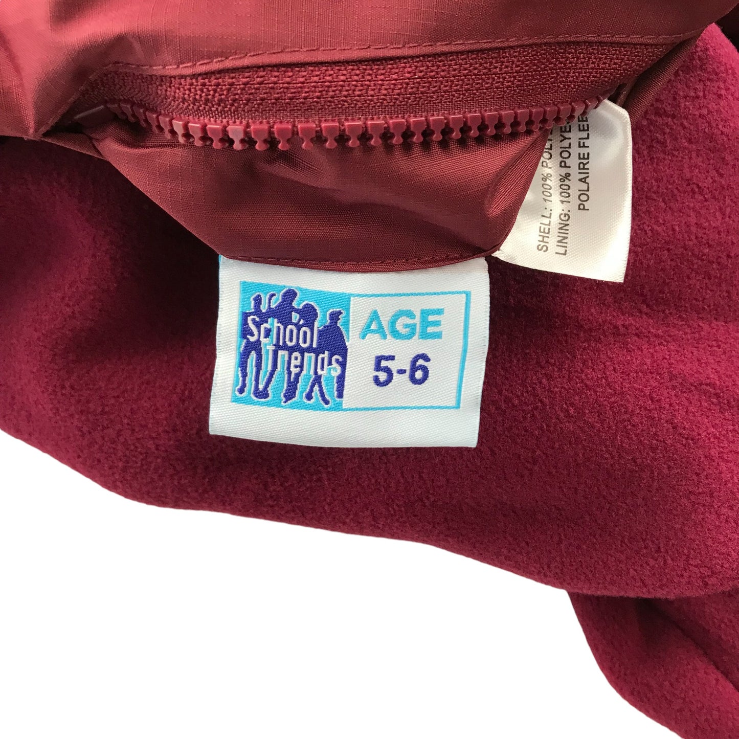 St. Charles' Primary School Burgundy Reversible Jacket Age 5-6