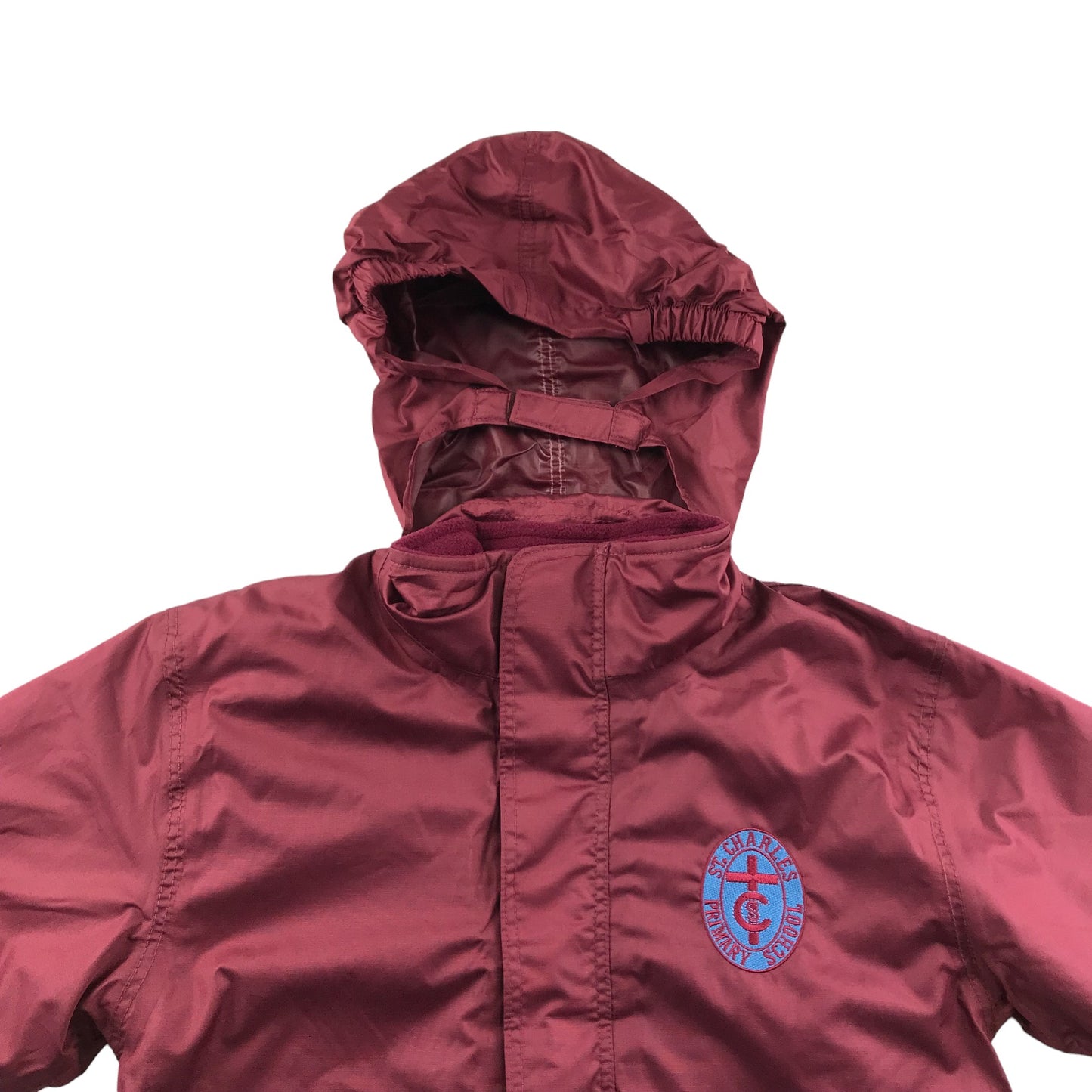 St. Charles' Primary School Burgundy Reversible Jacket Age 5-6