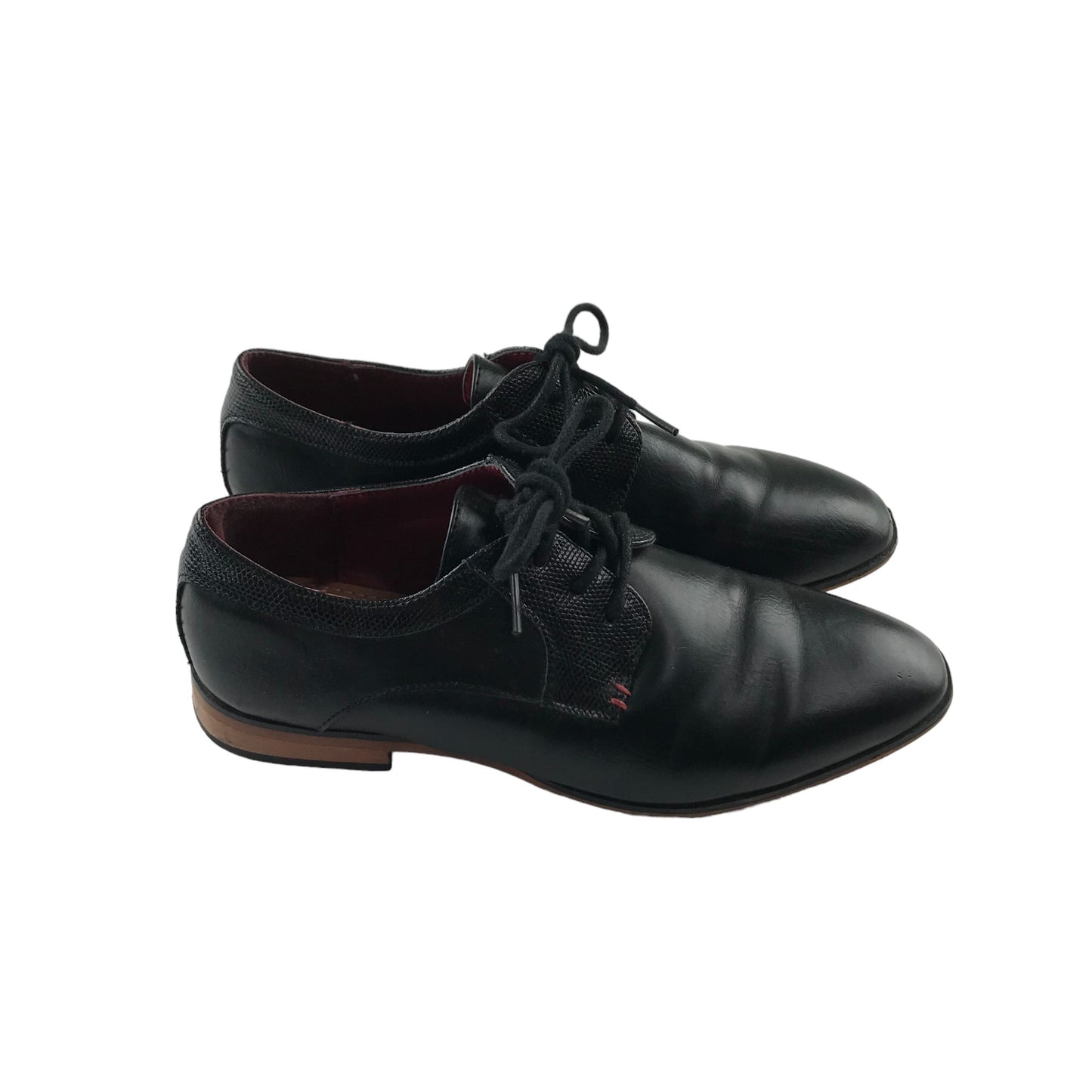 River Island Oxford Shoe Size 2 Black Leather Style with Laces