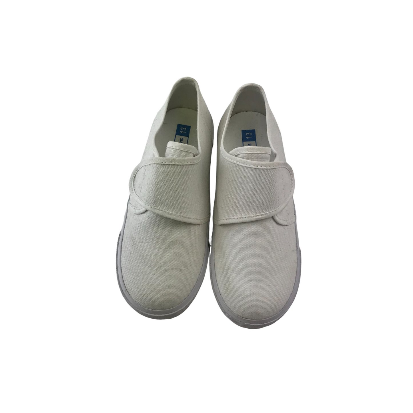 John Lewis Plimsolls Size 13 (Jr) White Plain