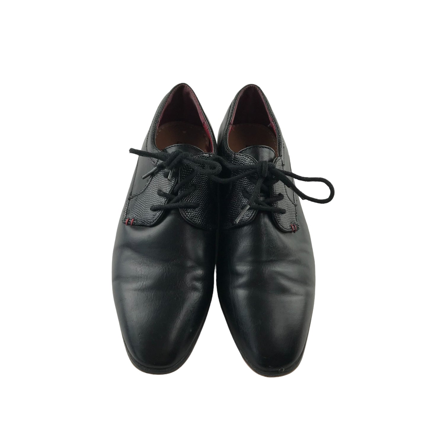 River Island Oxford Shoe Size 2 Black Leather Style with Laces