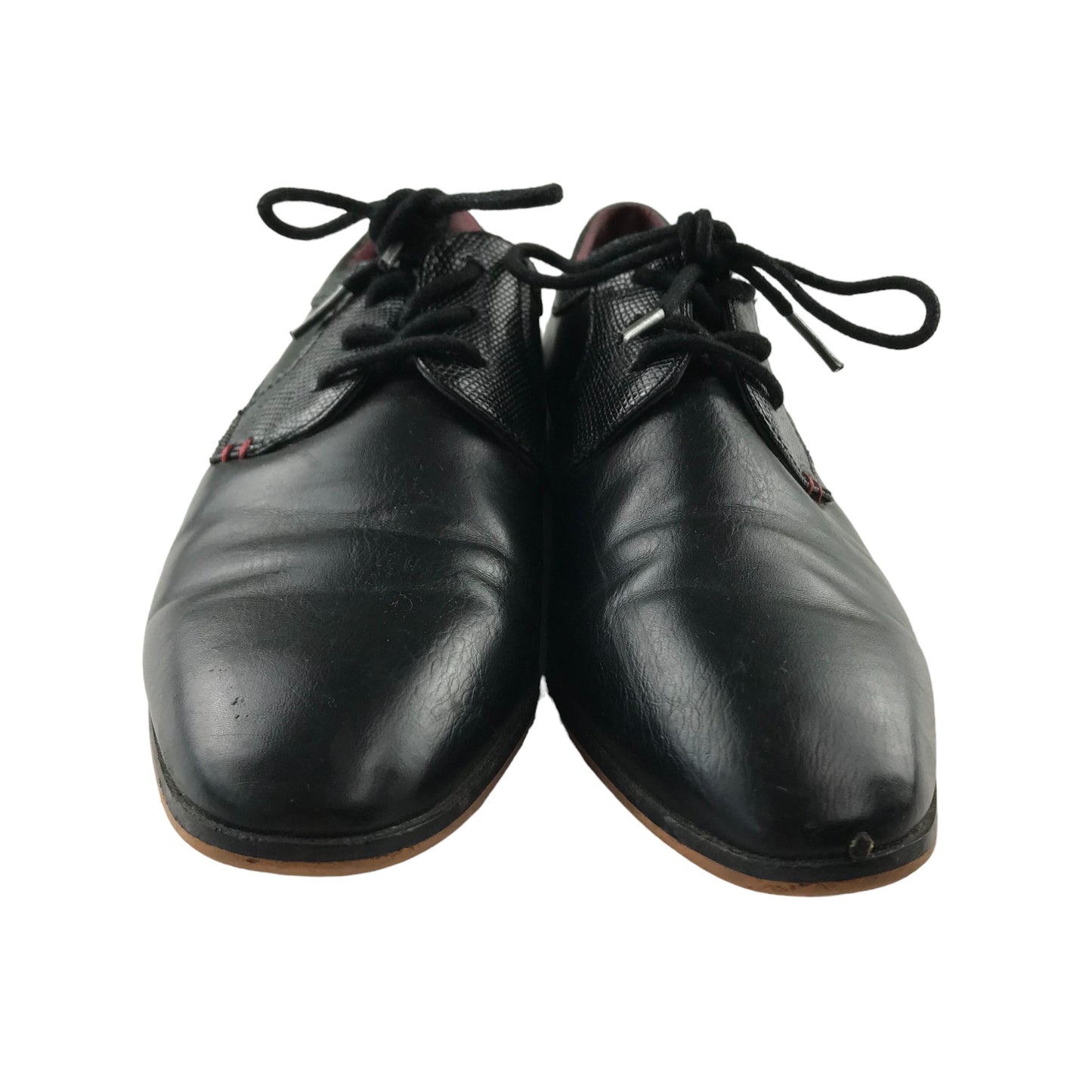 River Island Oxford Shoe Size 2 Black Leather Style with Laces