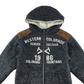 Rebel Hooded Fleece Jacket 5-6 Years Grey with Sherpa Inside