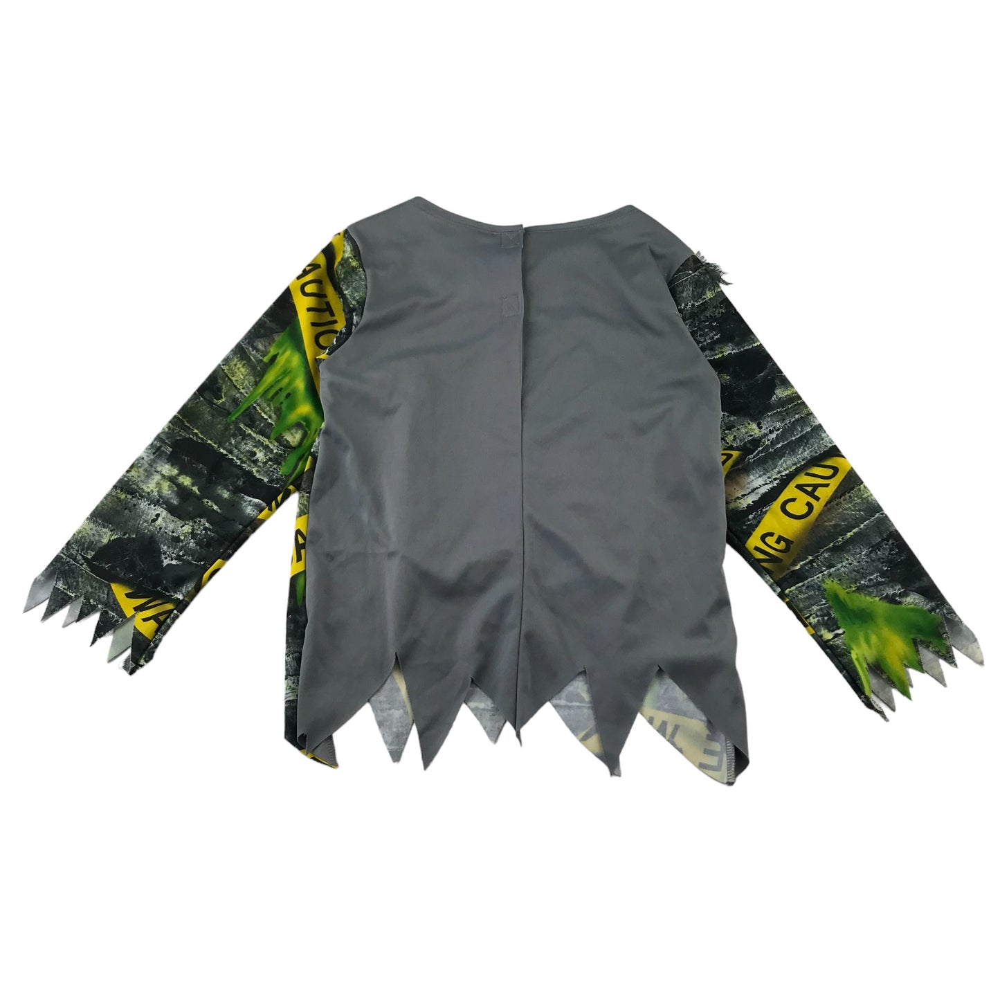 Morrisons zombie costume 7-8 years Zombie t-shirt Green with Yellow