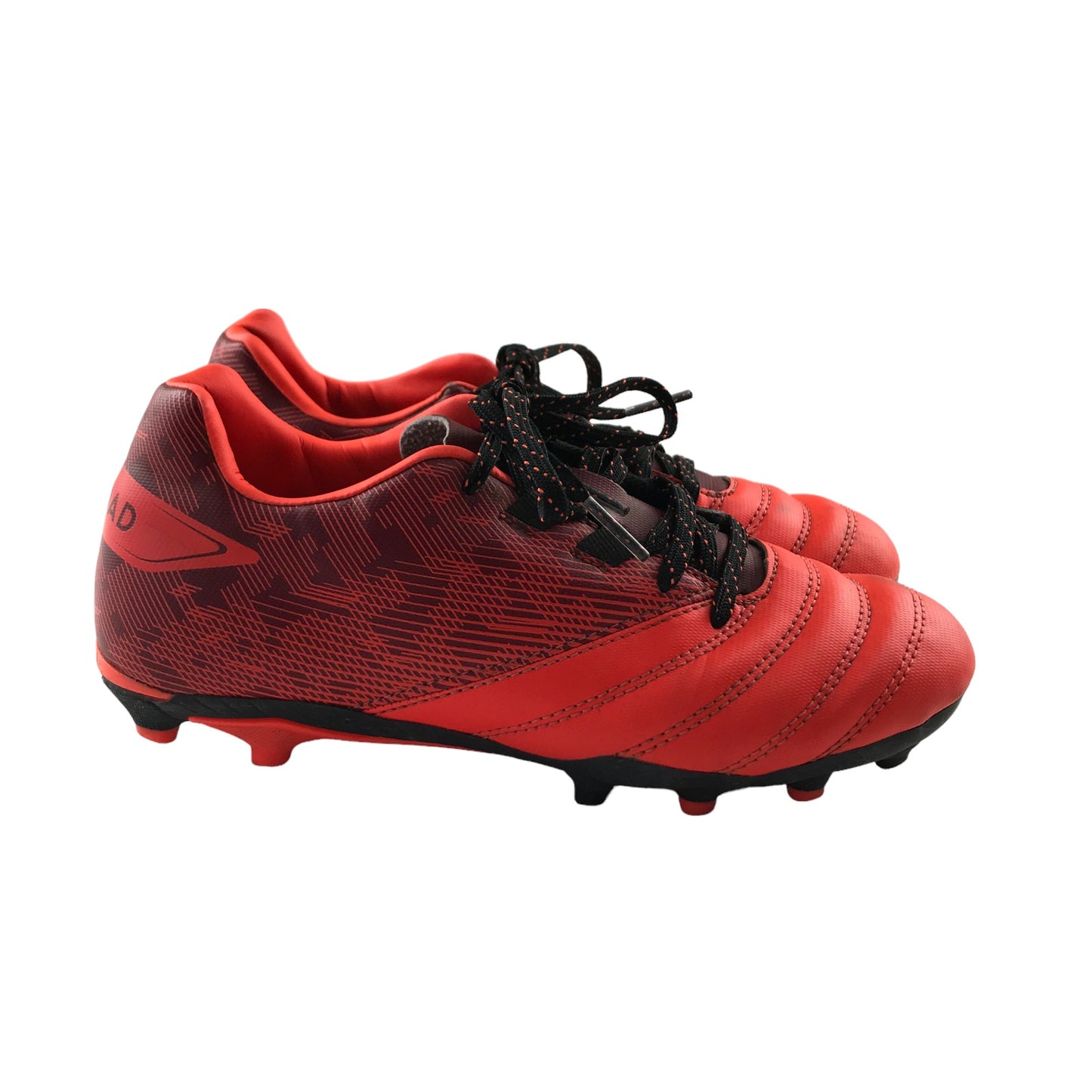 Decathlon Kipsta Football Boots Shoe Size 2 Red with Plastic studs