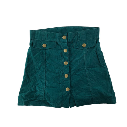 Matalan skirt 10-11 years turquoise corduroy cotton