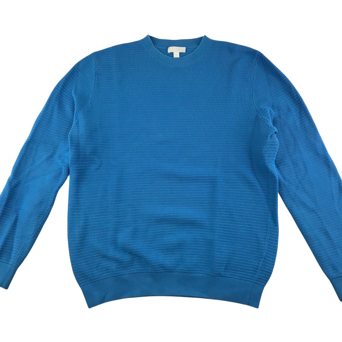 Cos jumper men's L Royal Blue plain cotton