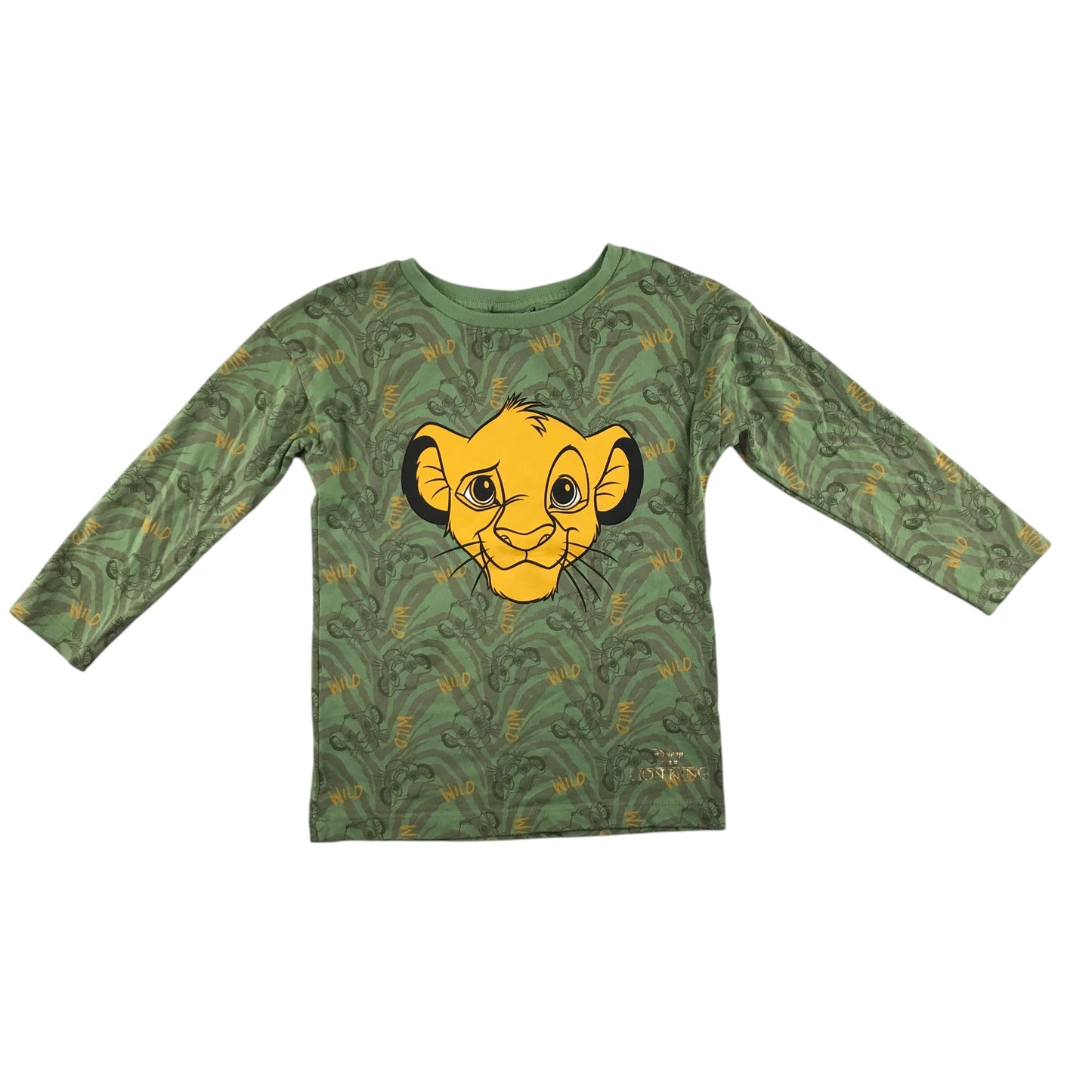 Tu t-shirt 5-6 years green Disney Simba long sleeve cotton