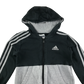 Adidas Fleece 7-8 Years Grey Zip Up with Hood