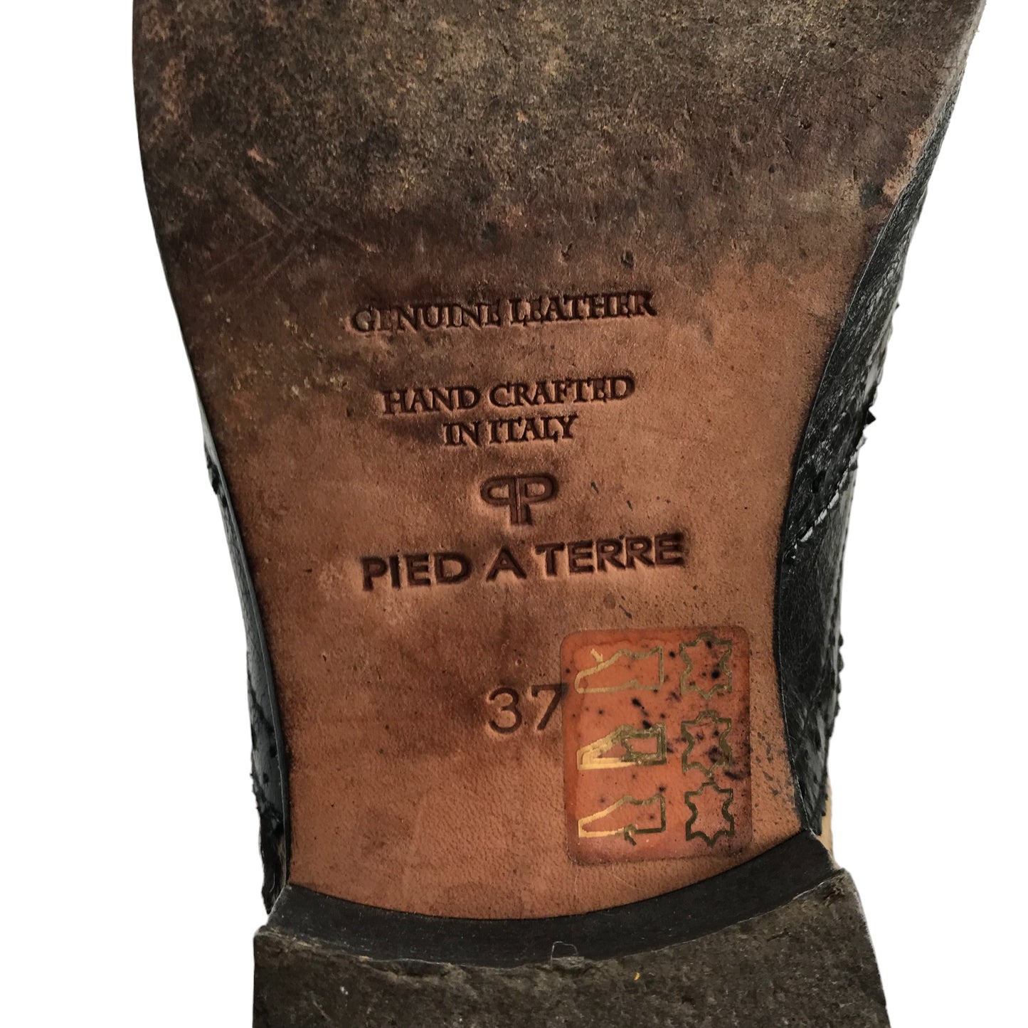 Pied A Terre Brogue Shoe Size 4.5 Leopard Print Leather