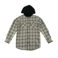 River Island Shirt 9-10 Years Beige Check Pattern with Hood