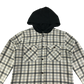 River Island Shirt 9-10 Years Beige Check Pattern with Hood