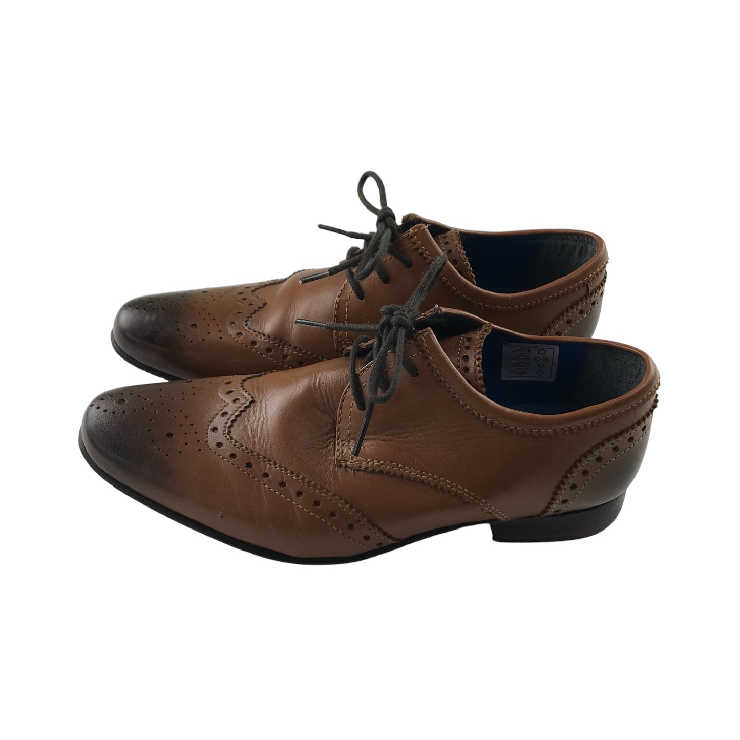 Firetrap Brogue Shoe Size 3 Light Brown Detailed Stitching