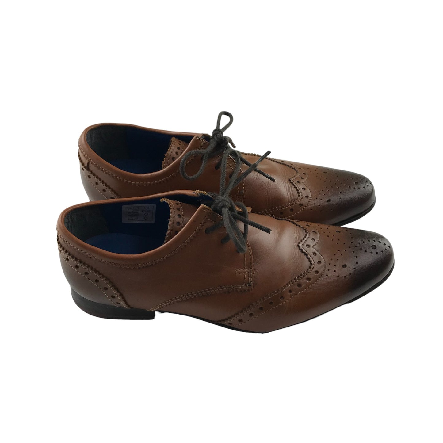 Firetrap Brogue Shoe Size 3 Light Brown Detailed Stitching