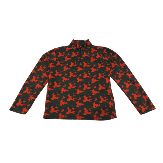 Mountain Warehouse Fleece 9-10 Years Red Graphic Print 1/4 Zip