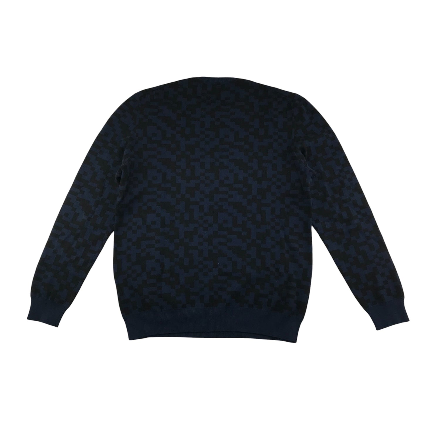 Cos jumper men's M navy and black digital pattern