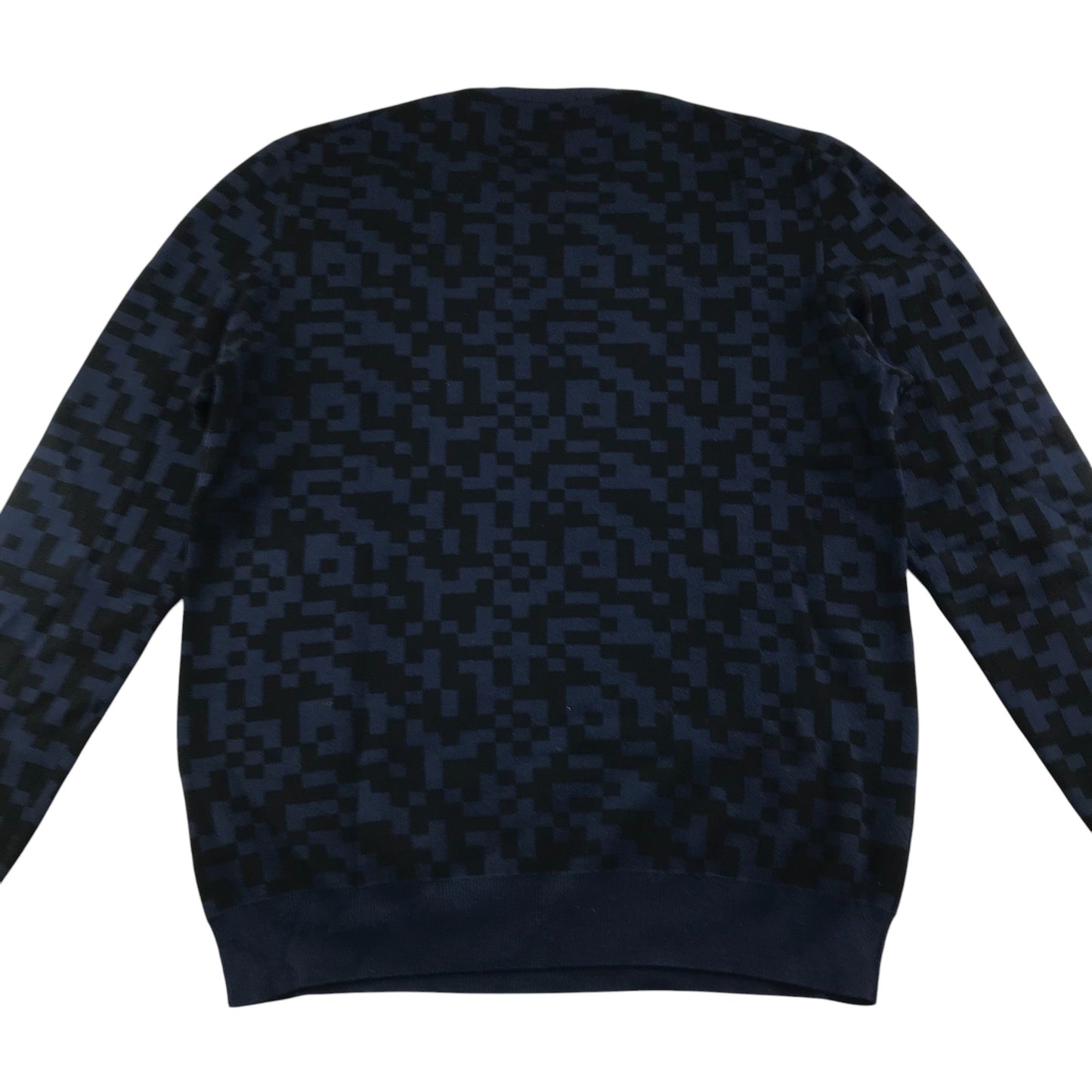 Cos jumper men's M navy and black digital pattern