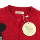 Tong Peng Cardigan 6-7 years Red Knit with Disney Mickey Mouse Pattern Cotton