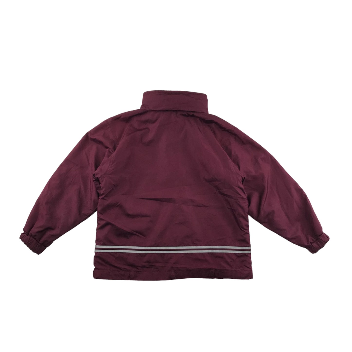 Pollokshields Primary School Burgundy Reversible Windbreaker Jacket Age 7-8