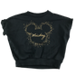 F&F Jumper 8-9 Years Black Mickey Mouse Pattern with Faux Fur Sleeves