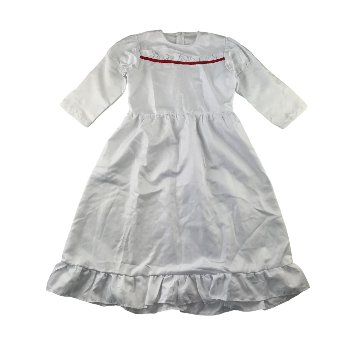 White Dress Costume 10-11 years frilled hem