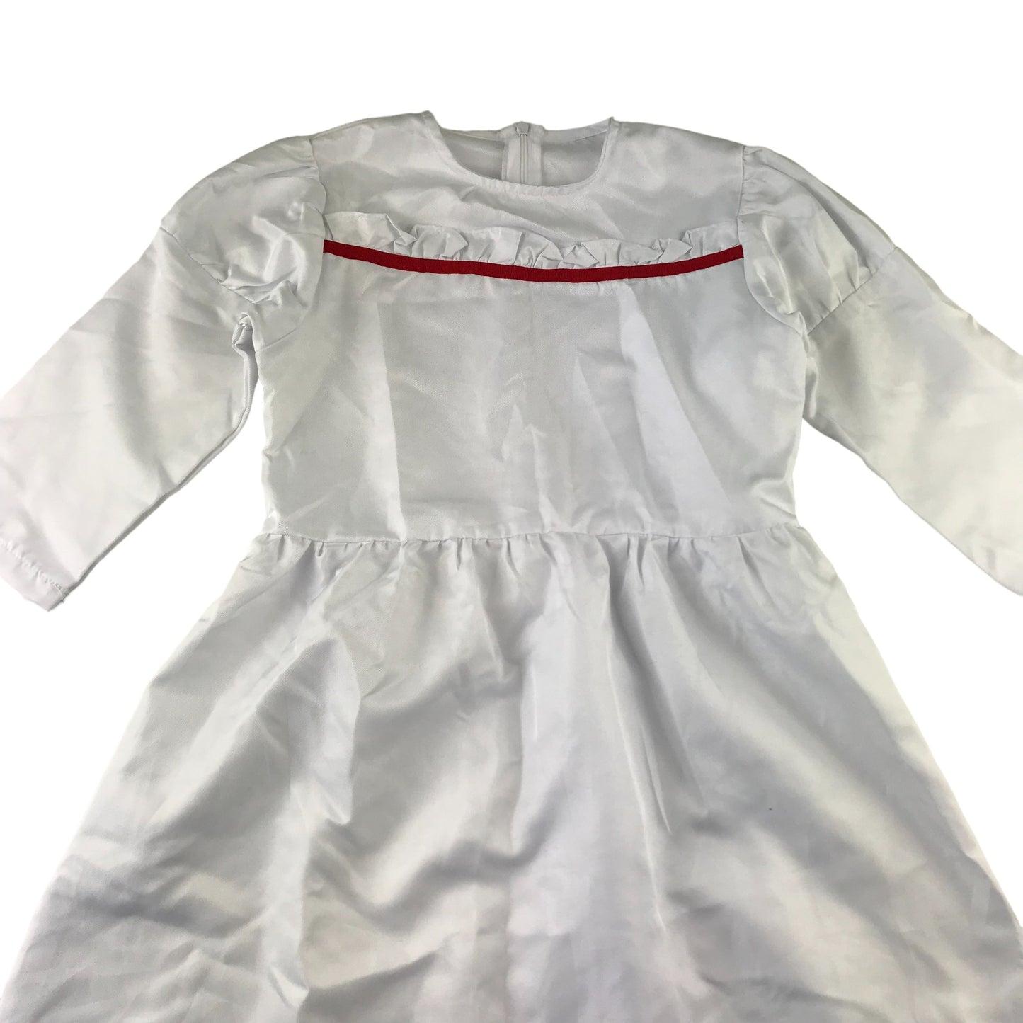 White Dress Costume 10-11 years frilled hem