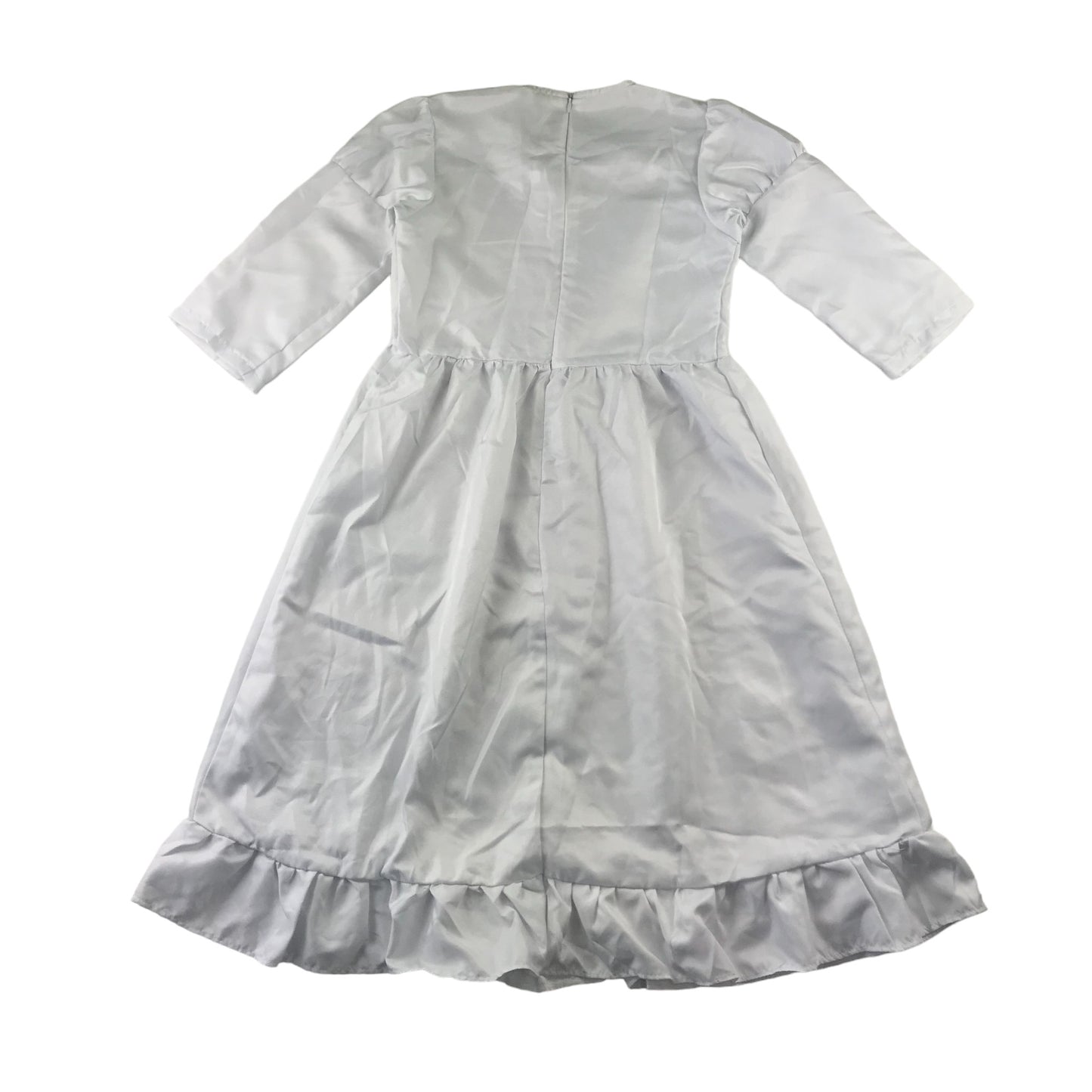 White Dress Costume 10-11 years frilled hem