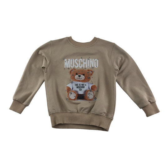 Moschino Couture Jumper 5-6 Years Beige with Teddy Bear Print