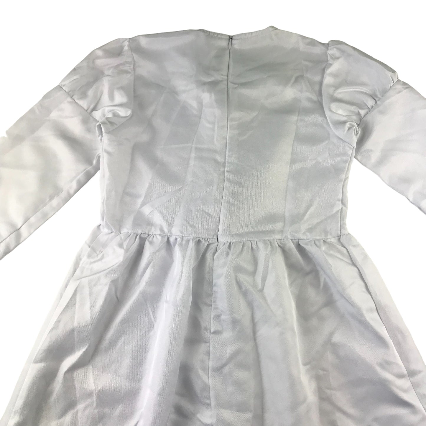 White Dress Costume 10-11 years frilled hem