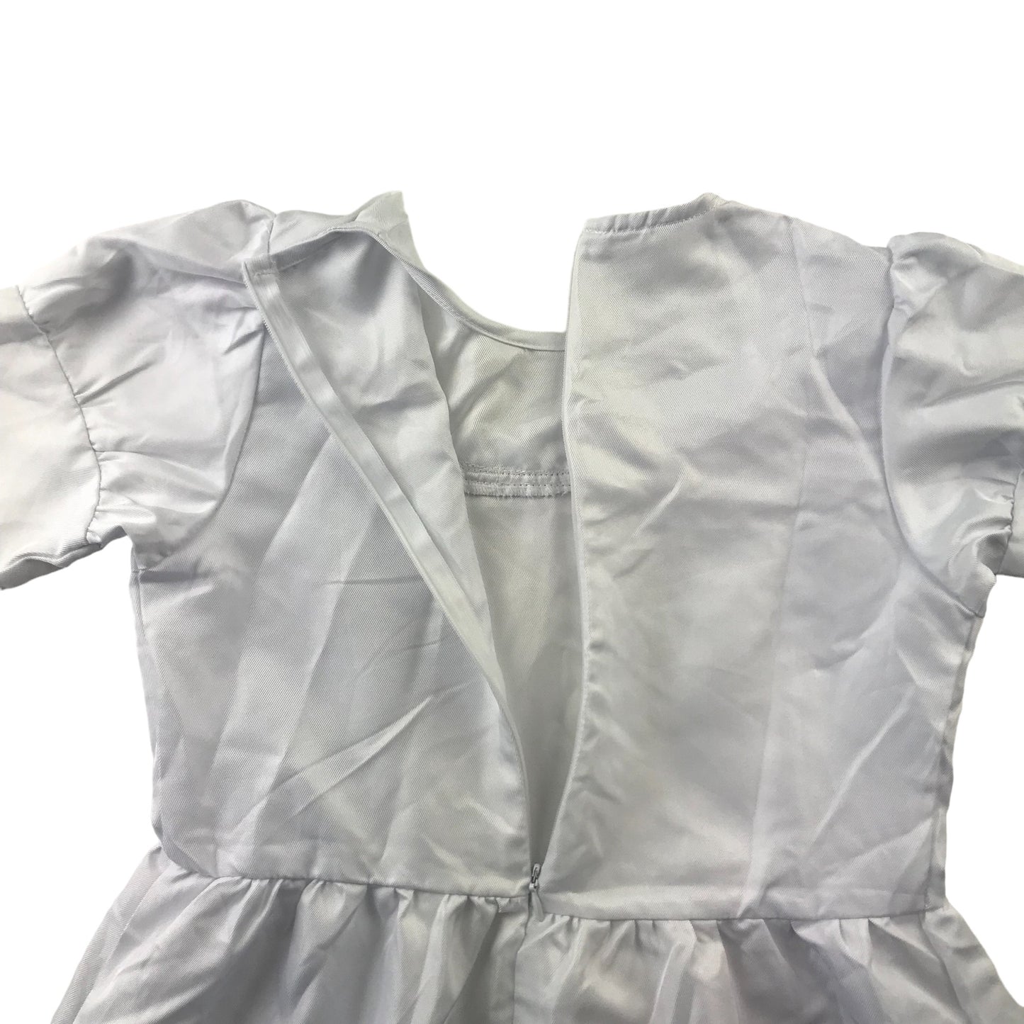 White Dress Costume 10-11 years frilled hem