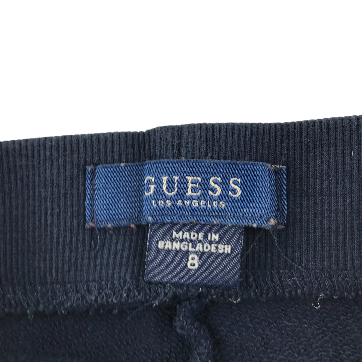 Guess Joggers 7-8 years navy plain with logo cotton