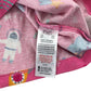F&F t-shirt 5-6 years pink space themed graphic print with frilled shoulders cotton