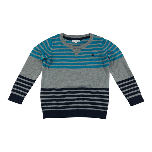 Debenhams Jumper 4-5 Years Grey with blue and black stripes