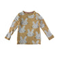 M&S t-shirt 5-6 years yellow long sleeve white bunny print