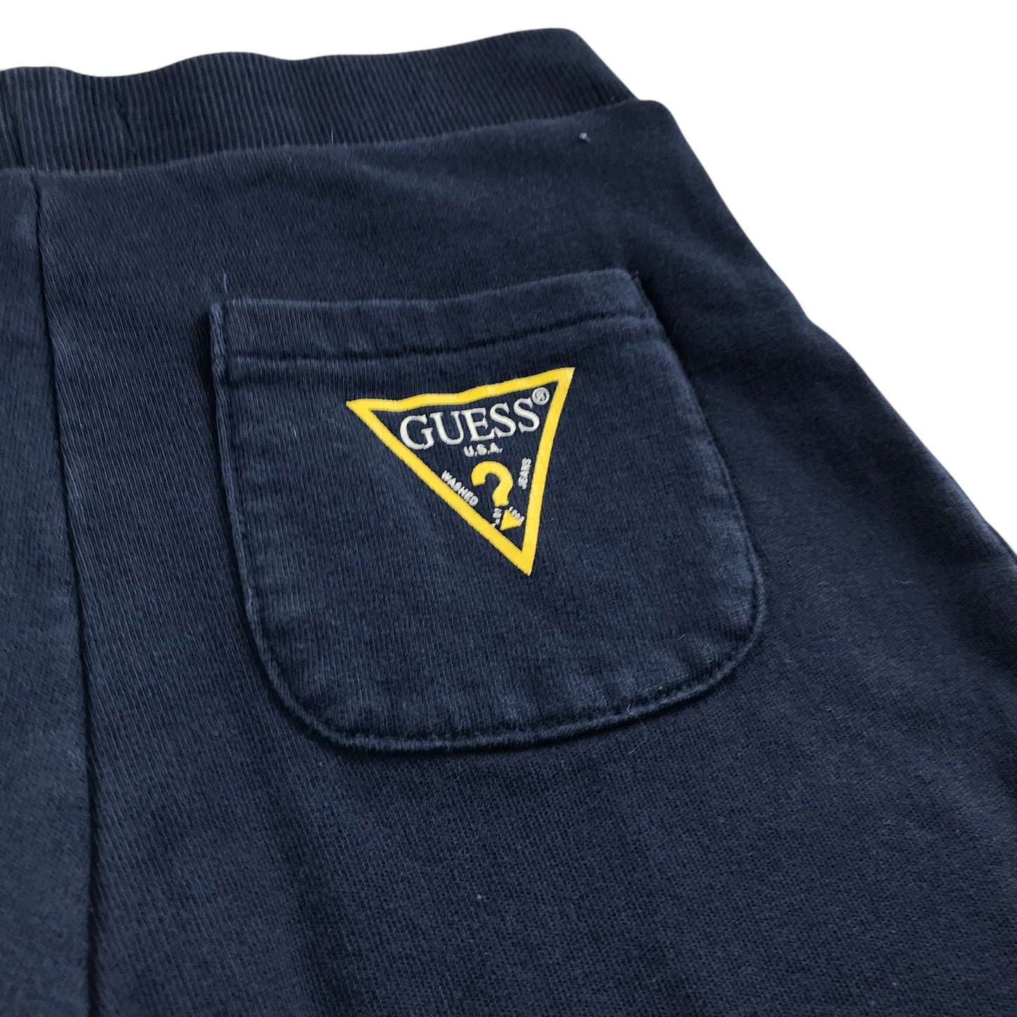 Guess Joggers 7-8 years navy plain with logo cotton