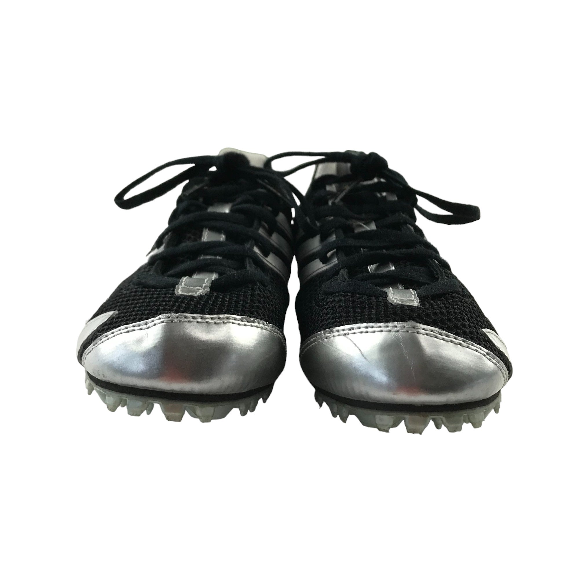 Adidas Track Running Sports Shoes Shoe Size 5.5 Black Silver and White ApparelXchange CIC