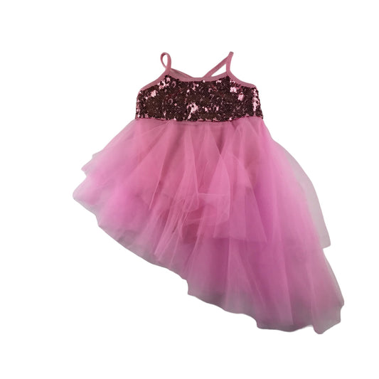 iEFiEL dress 4-6 years pink ballet asymmetrical tutu dress