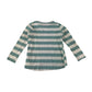 Poundland t-shirt 5-6 years blue and white stripy cotton