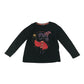 Poundland t-shirt 6-7 years black witch cat design print