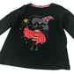 Poundland t-shirt 6-7 years black witch cat design print